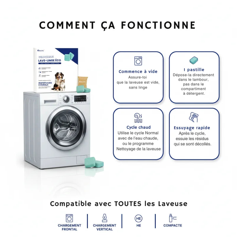 Peloclean Lave-Linge Éco+ de Oaura