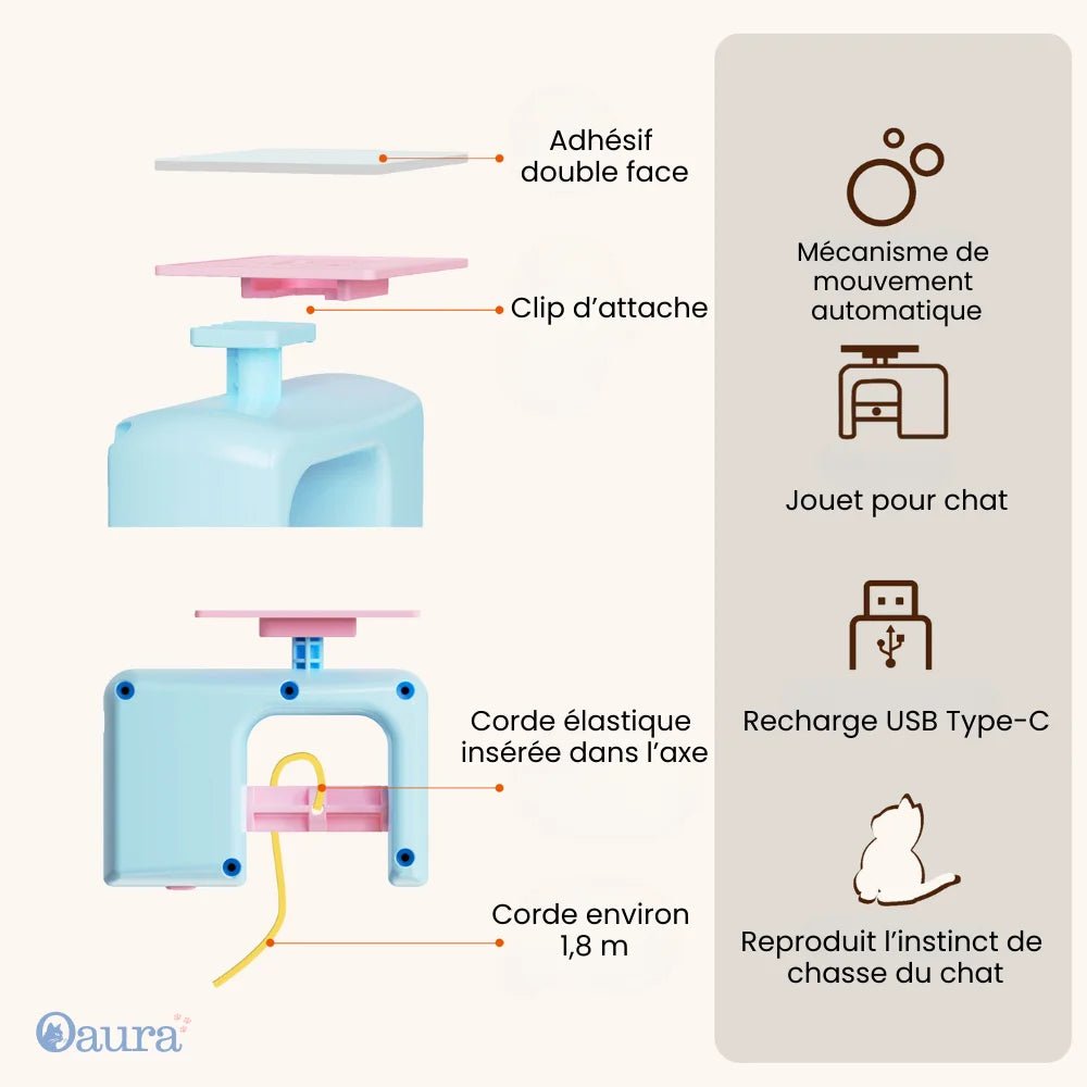 Jouet Automatique pour Chat – CatchyCat - oaura
