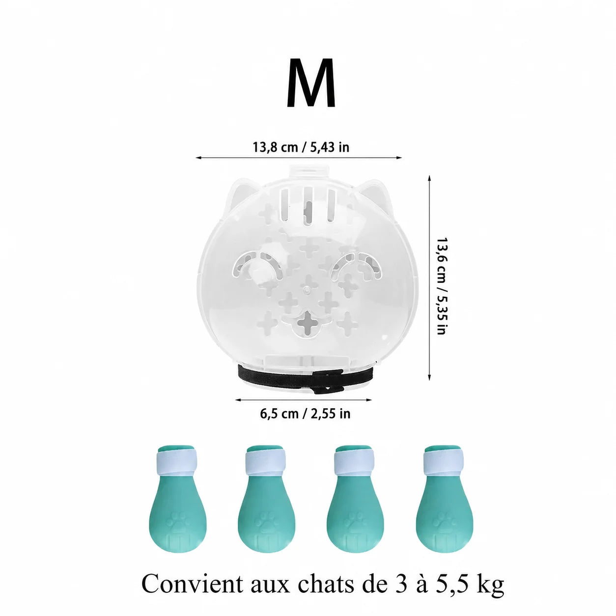 Masque protecteur anti-griffure pour chat - CalmiCat™