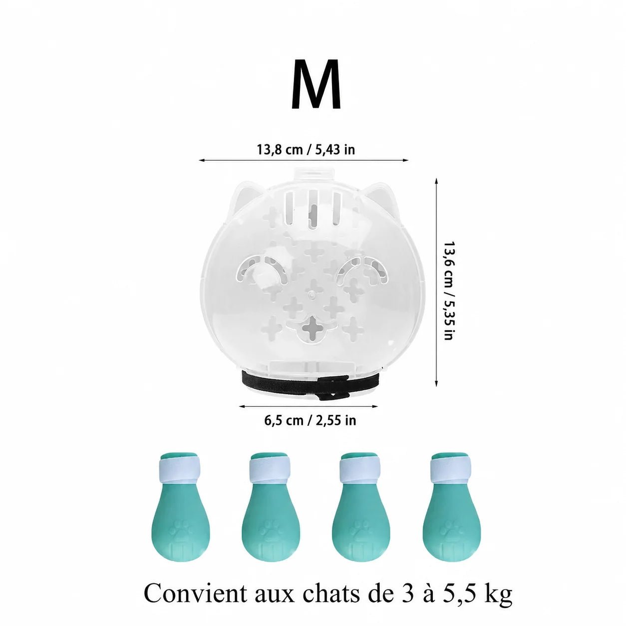 Masque protecteur anti-griffure pour chat - CalmiCat™ - oaura