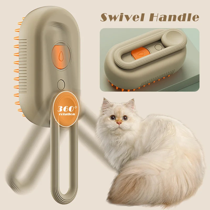Brosse à Vapeur 3 en 1 pour Chat