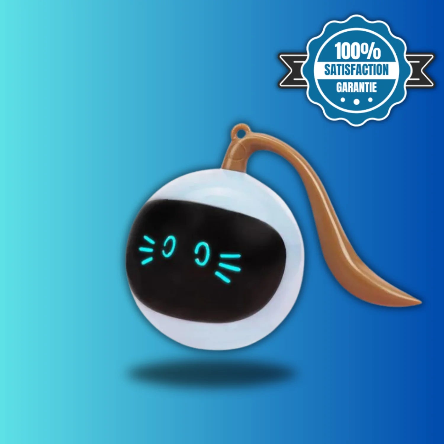 Balle automatique CaptiChat bleue pour jouet interactif de chat
