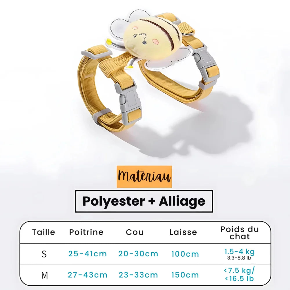 Harnais Abeille Pour Chat - BeeCats