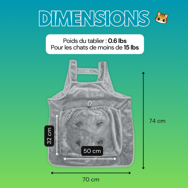 Tablier Anti-Poils Pour Chat - oaura