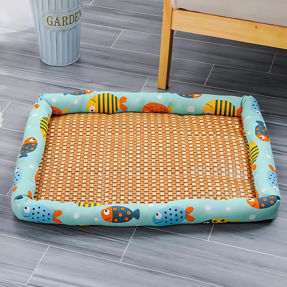 NooMat - Tapis Rafraîchissant pour Chat en Bambou Naturel - oaura
