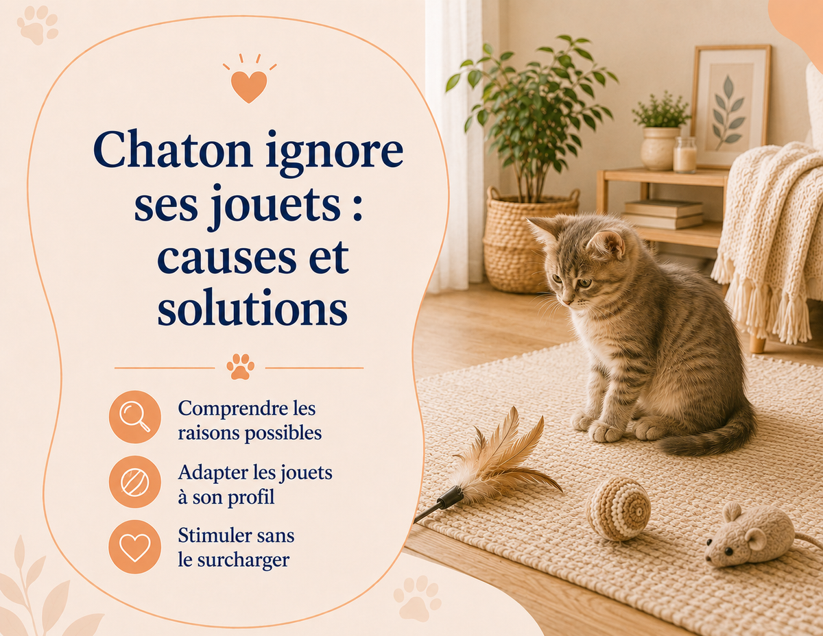 Chaton ignore ses jouets : causes et solutions