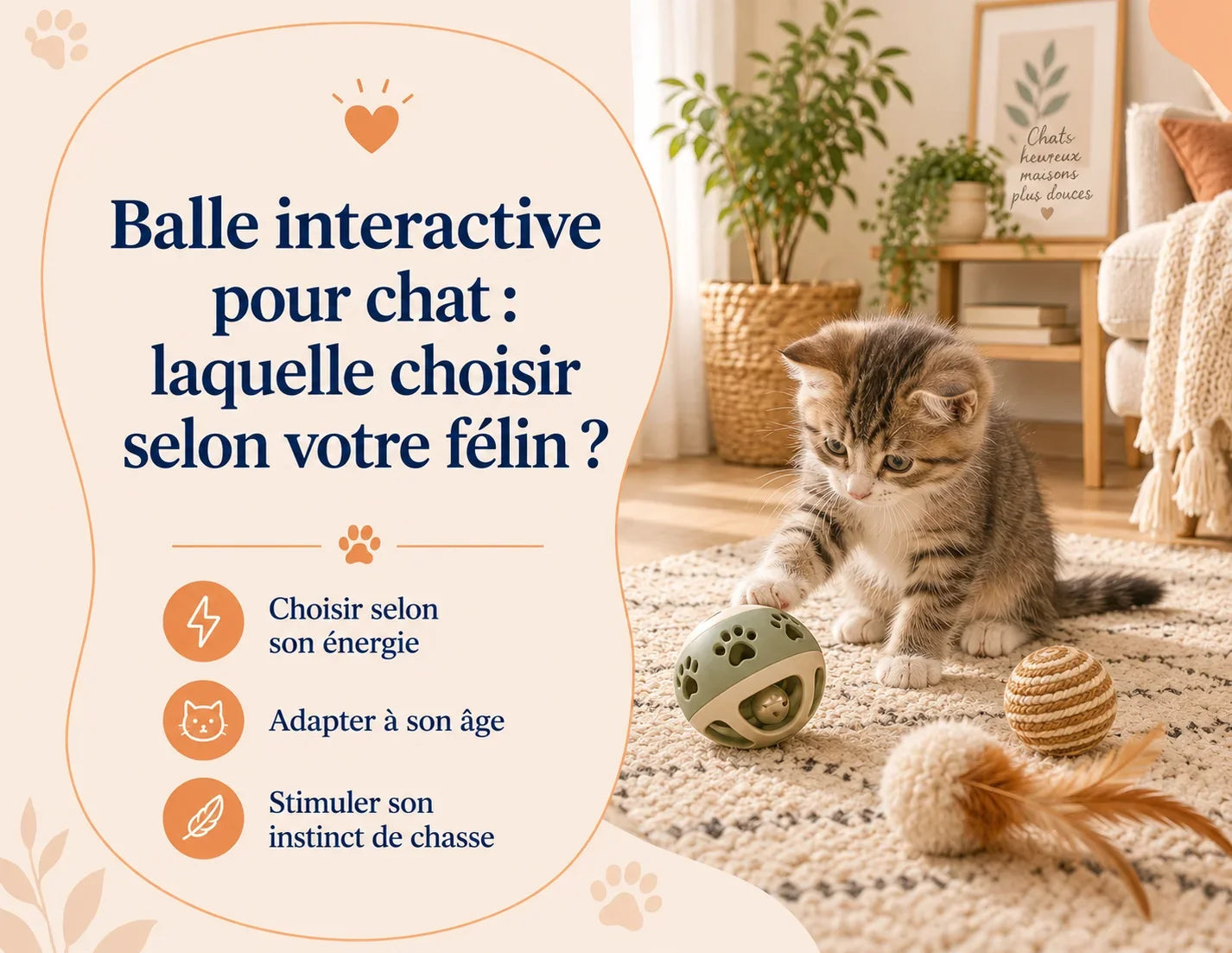 Balle interactive pour chat : laquelle choisir selon votre félin ?