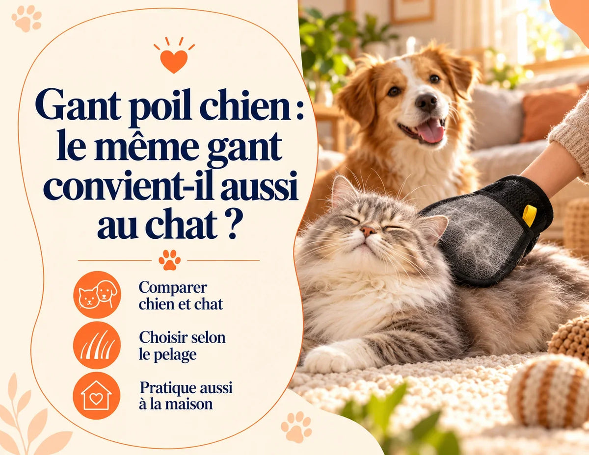 Gant poil chien : le même gant convient-il aussi au chat ?