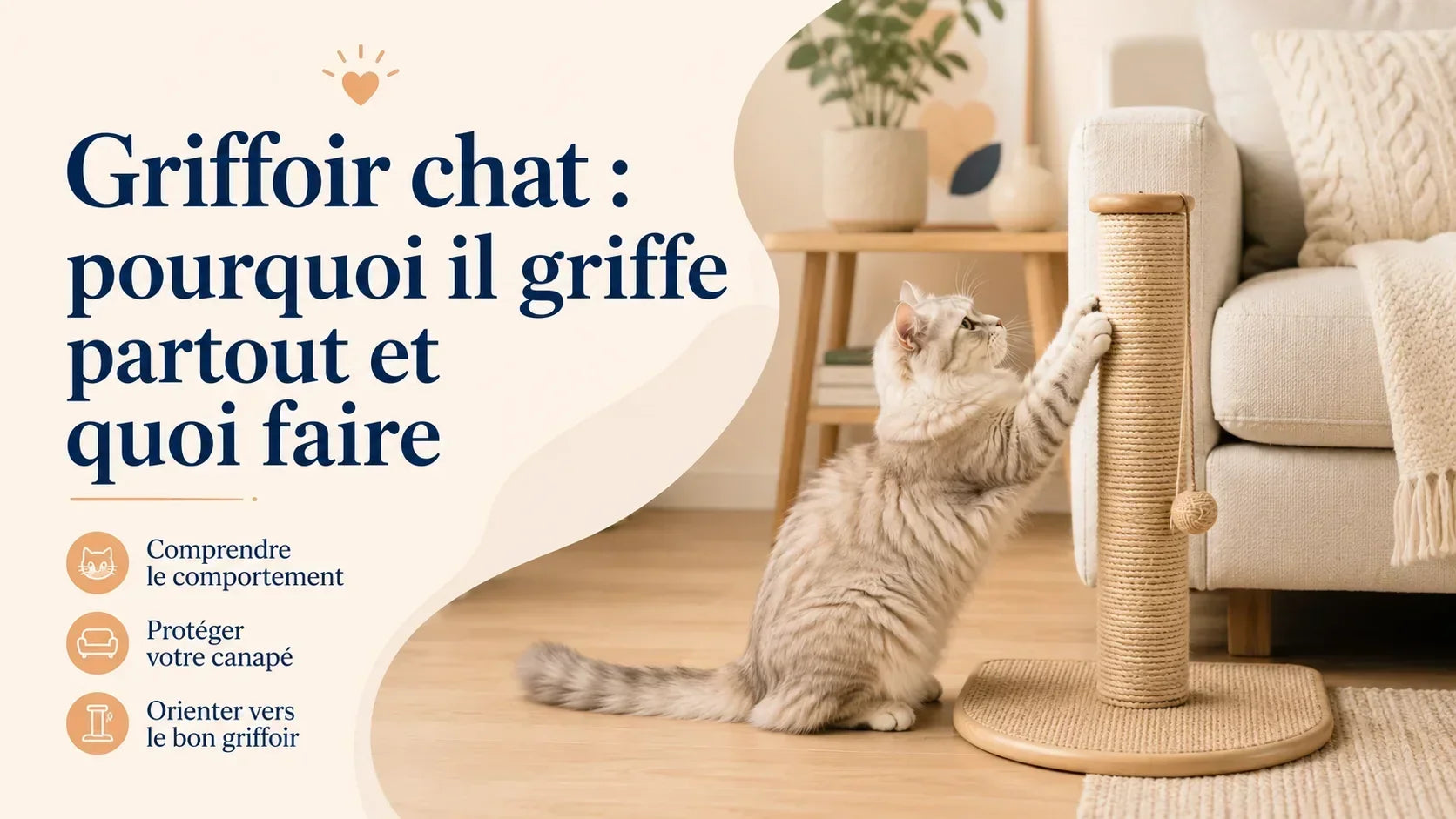 Griffoir chat : pourquoi il griffe partout et quoi faire