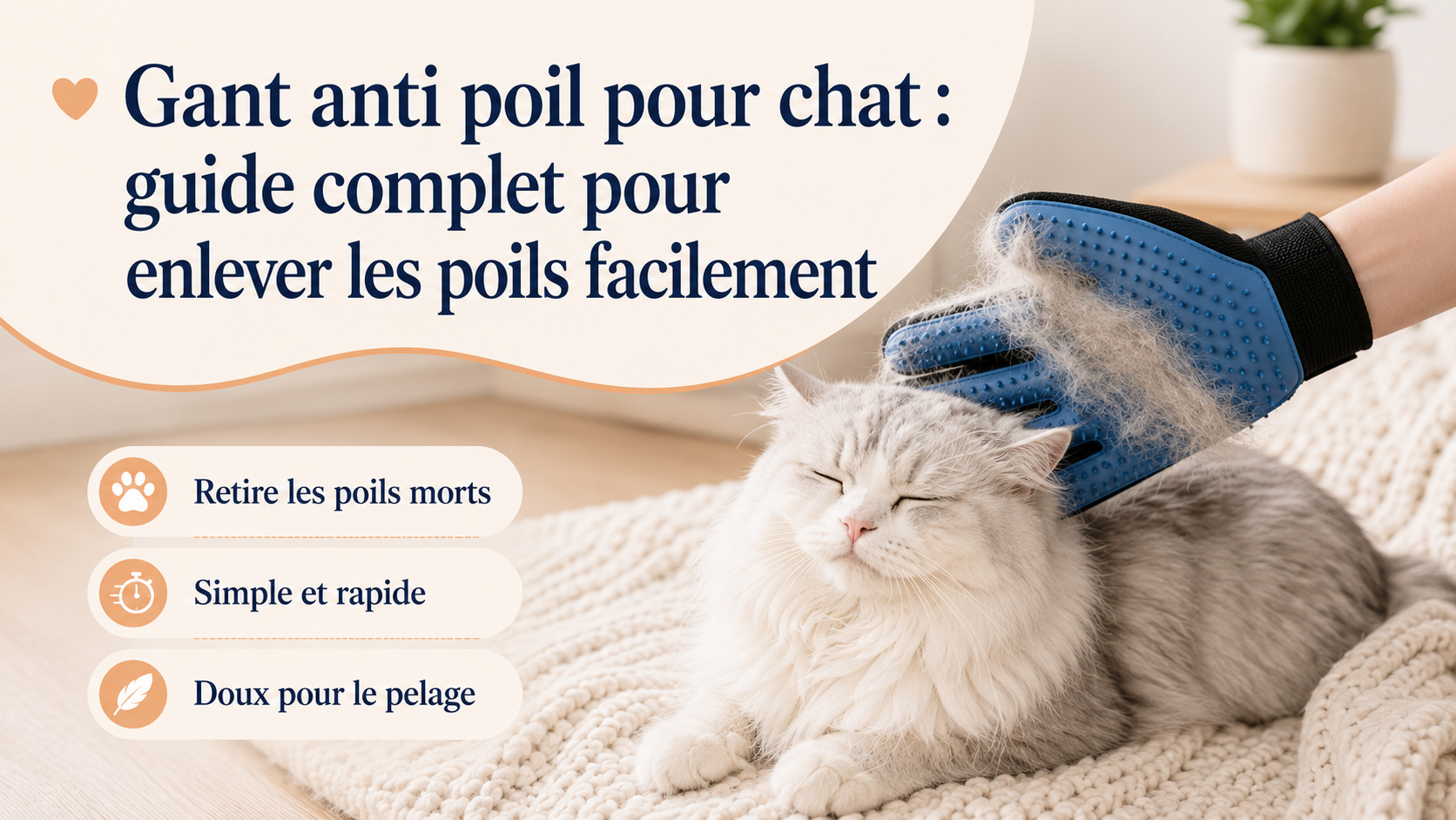 Gant anti poil pour chat : guide complet pour enlever les poils facilement