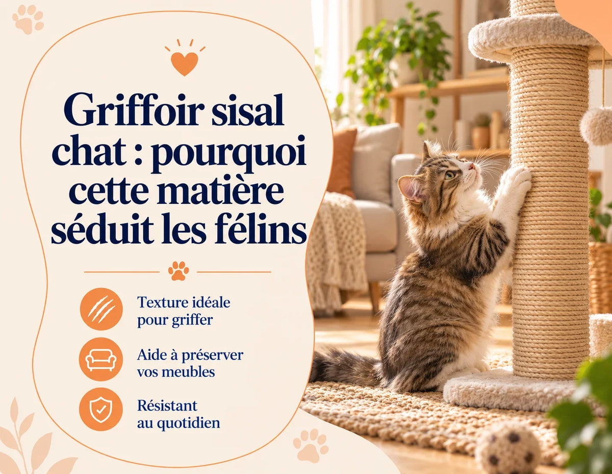 Griffoir sisal chat : pourquoi cette matière séduit les félins