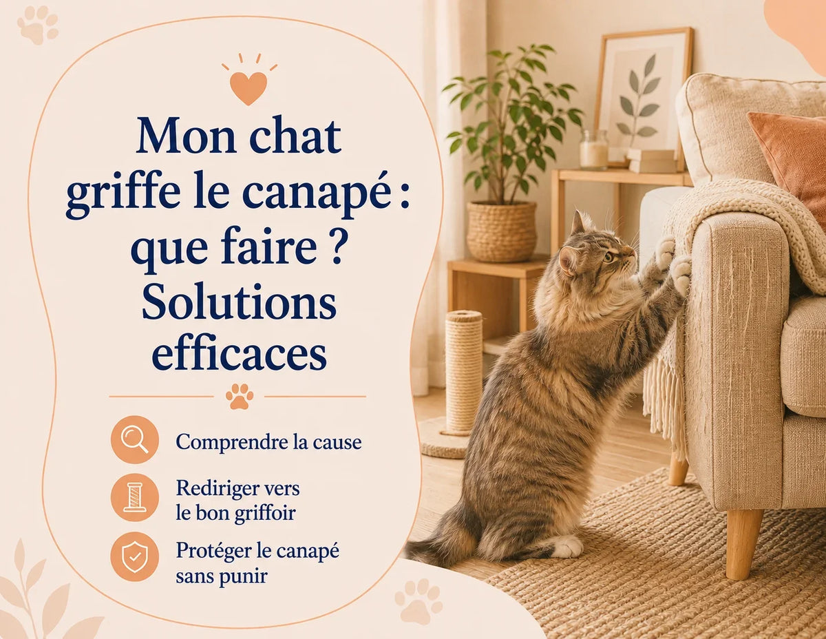 Mon chat griffe le canapé : que faire ? Solutions efficaces