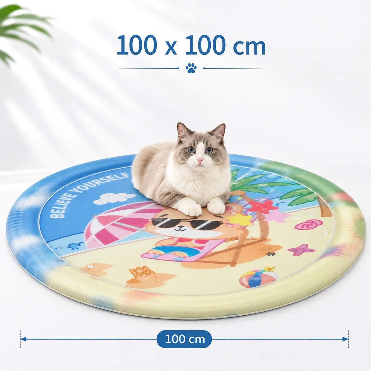 Tapis rafraîchissant AquaFresh pour chat en grand format 100 x 100 cm