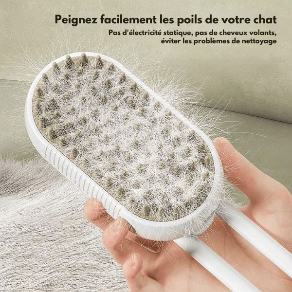 SteamPaw - Brosse Vapeur Chat & Chien 3-en-1 - oaura