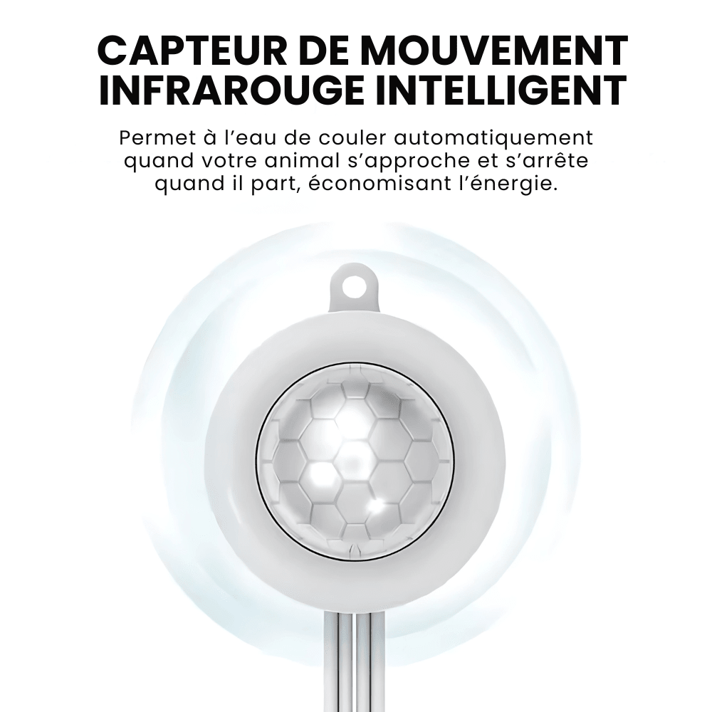 Capteur de mouvement infrarouge intelligent pour fontaine à eau chat