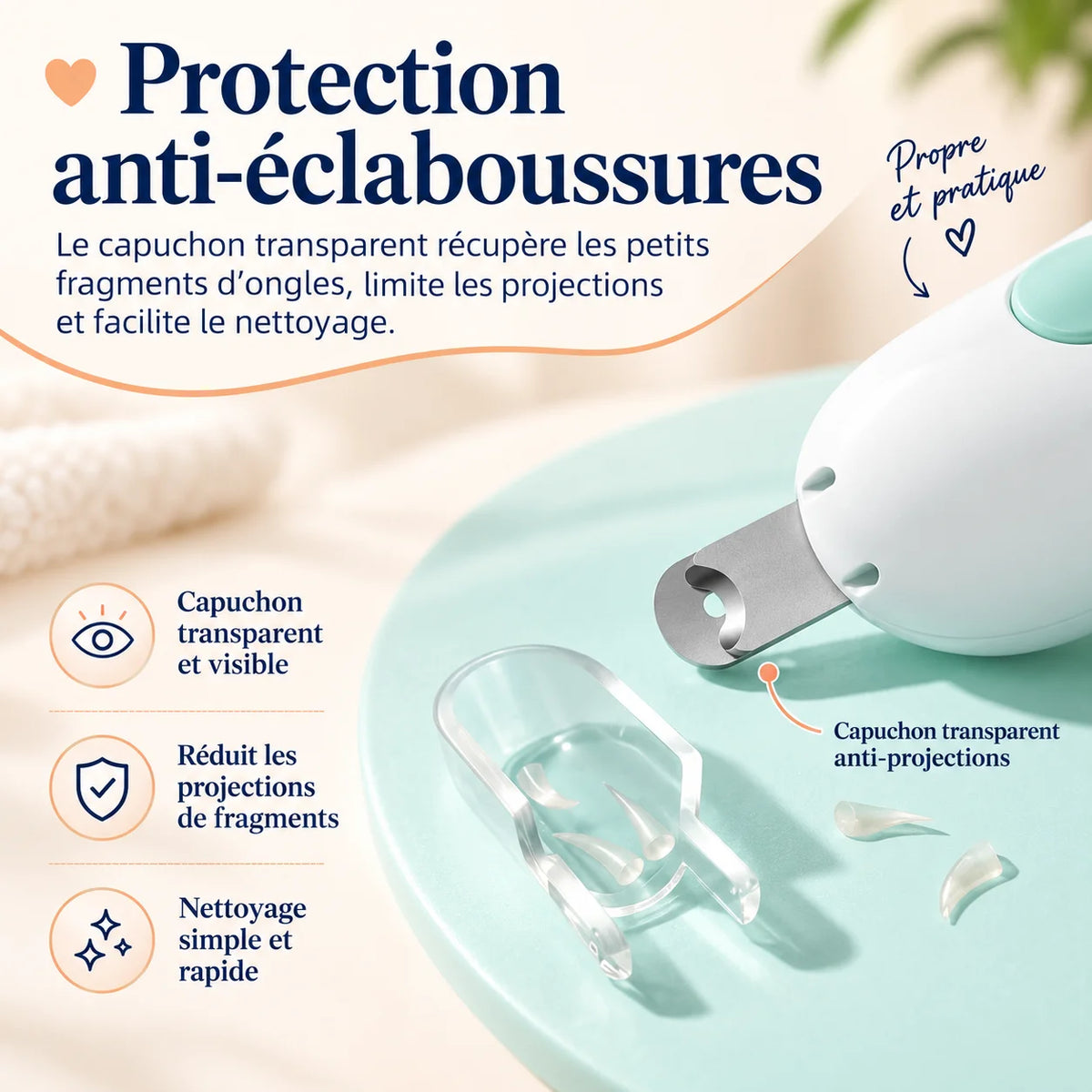 Coupe-ongles pour chat ZenClaw avec capuchon transparent anti-projections – Oaura