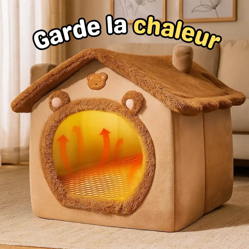 Maison cocon CozyCoon pour chat avec intérieur chaud qui aide à garder la chaleur