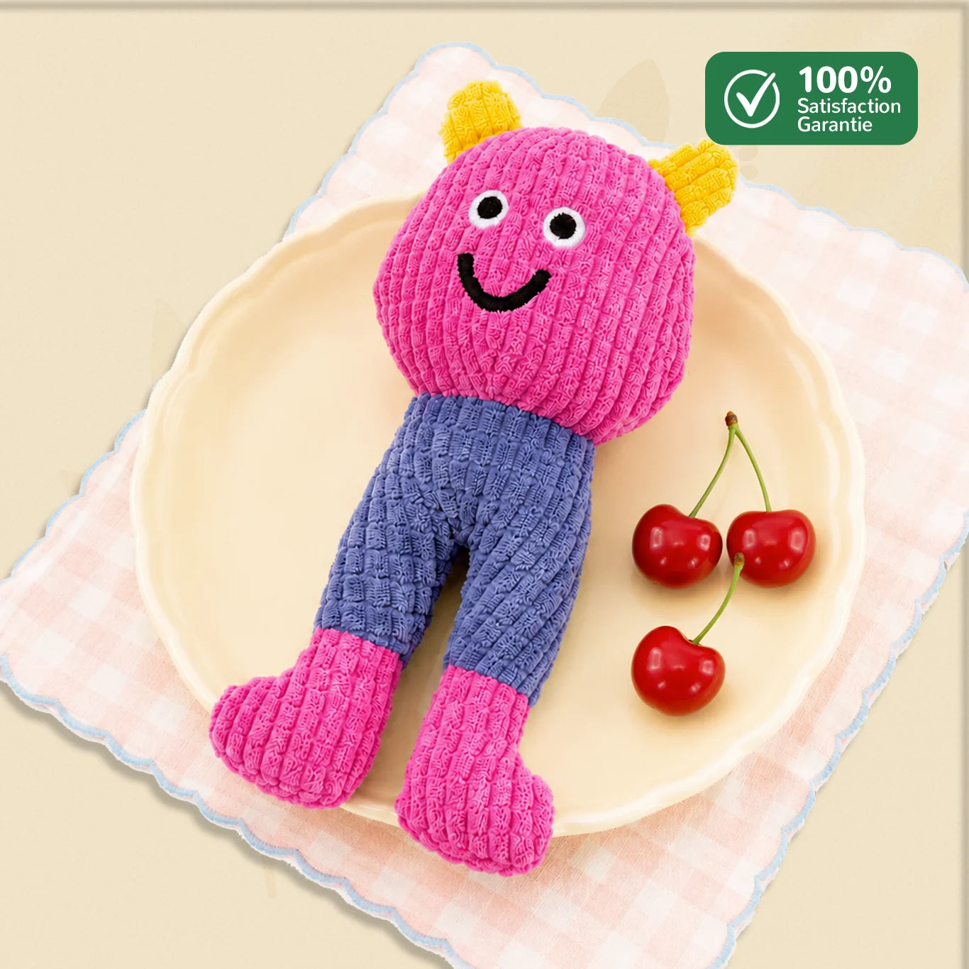 Peluche CrinkleCat rose et violette à longues pattes pour chat