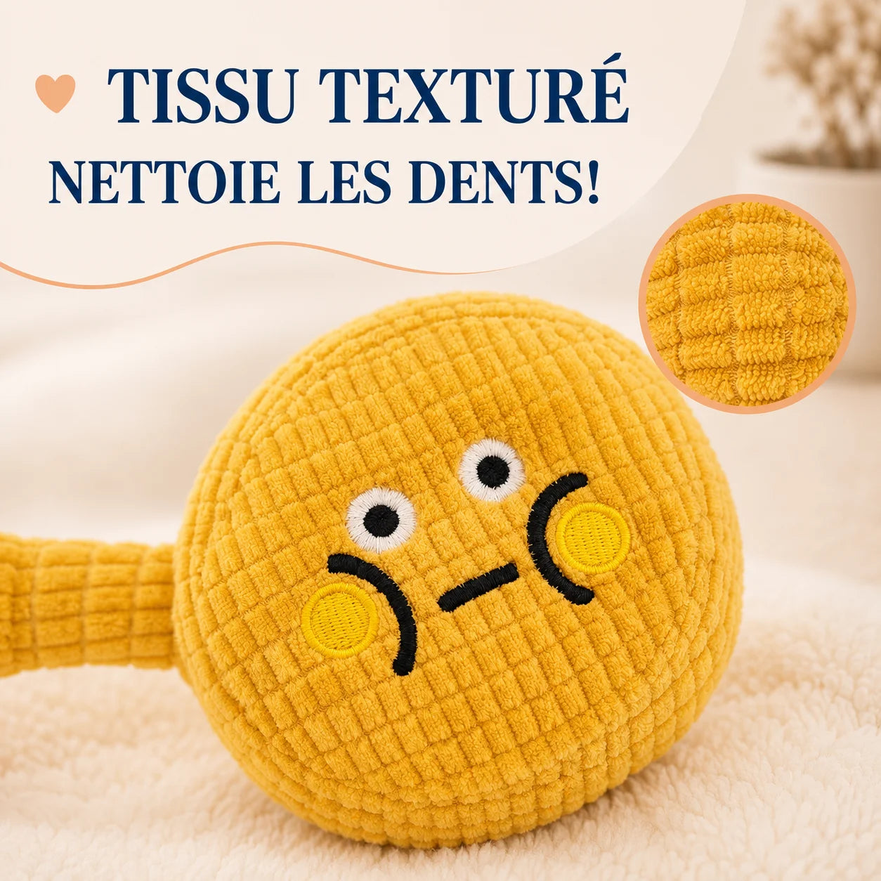 Tissu texturé du jouet CrinkleCat aidant au nettoyage mécanique des dents du chat