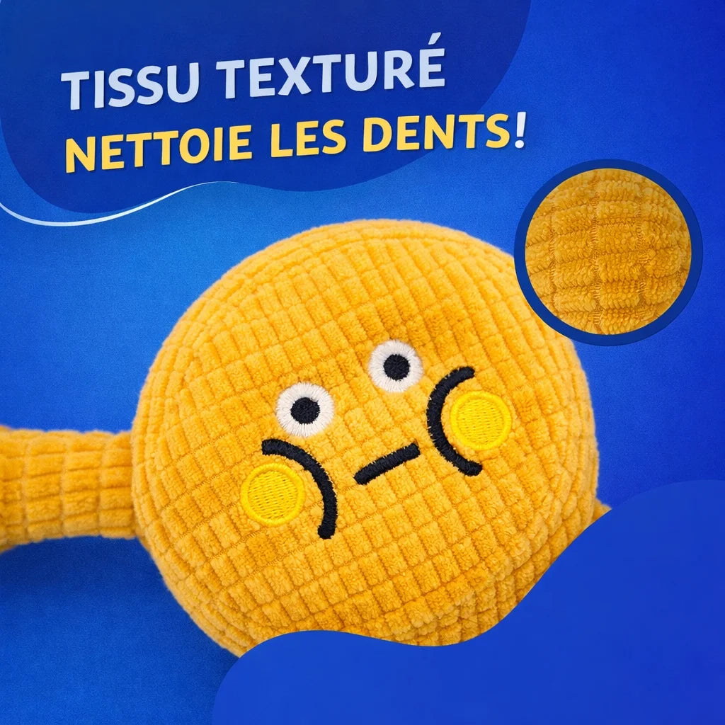 Doudou dentaire pour chat CrinkleCat avec tissu texturé pour nettoyer les dents