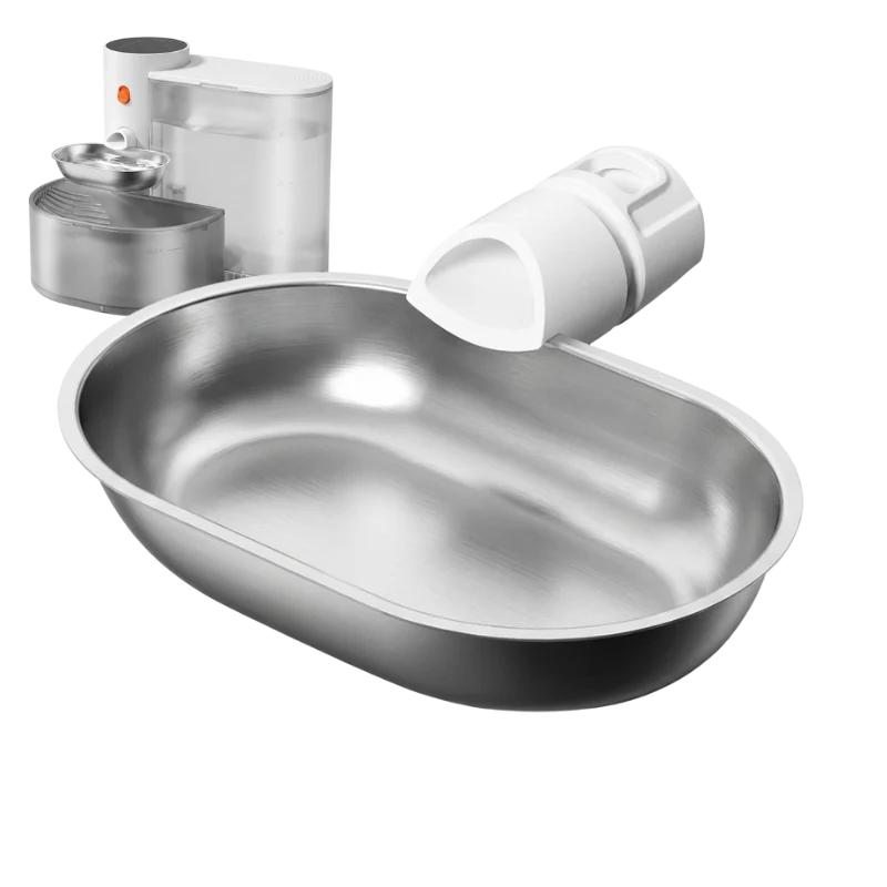 Fontaine à eau pour chat Aquaflow en acier inoxydable antibactérien