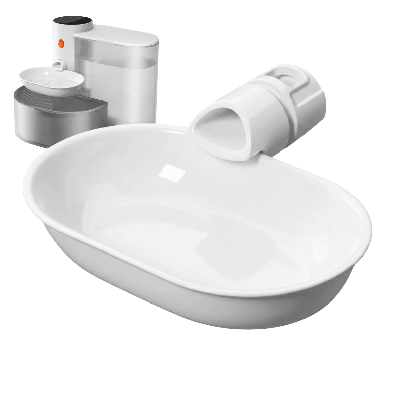 Fontaine à eau pour chat Aquaflow en céramique légère et élégante