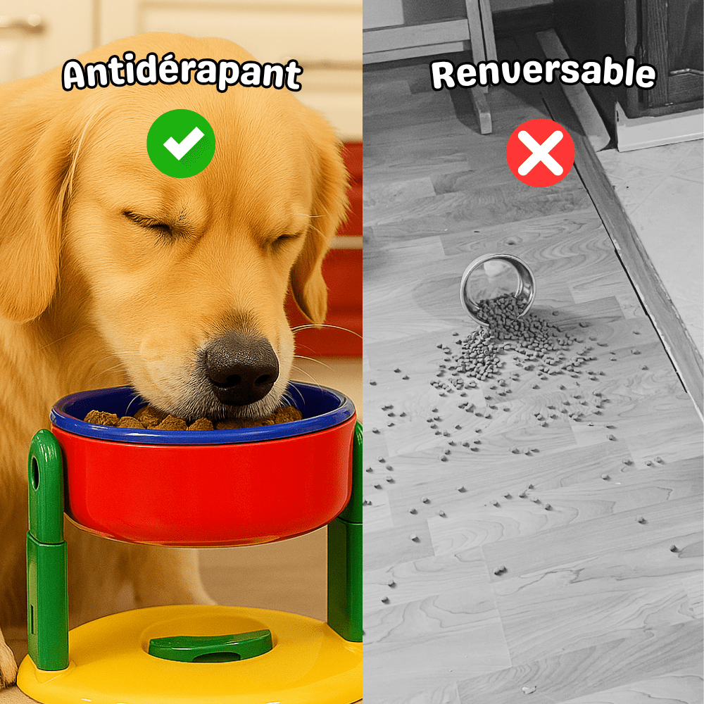 Gamelle pour chat ErgoBowl antidérapante qui reste stable pendant le repas
