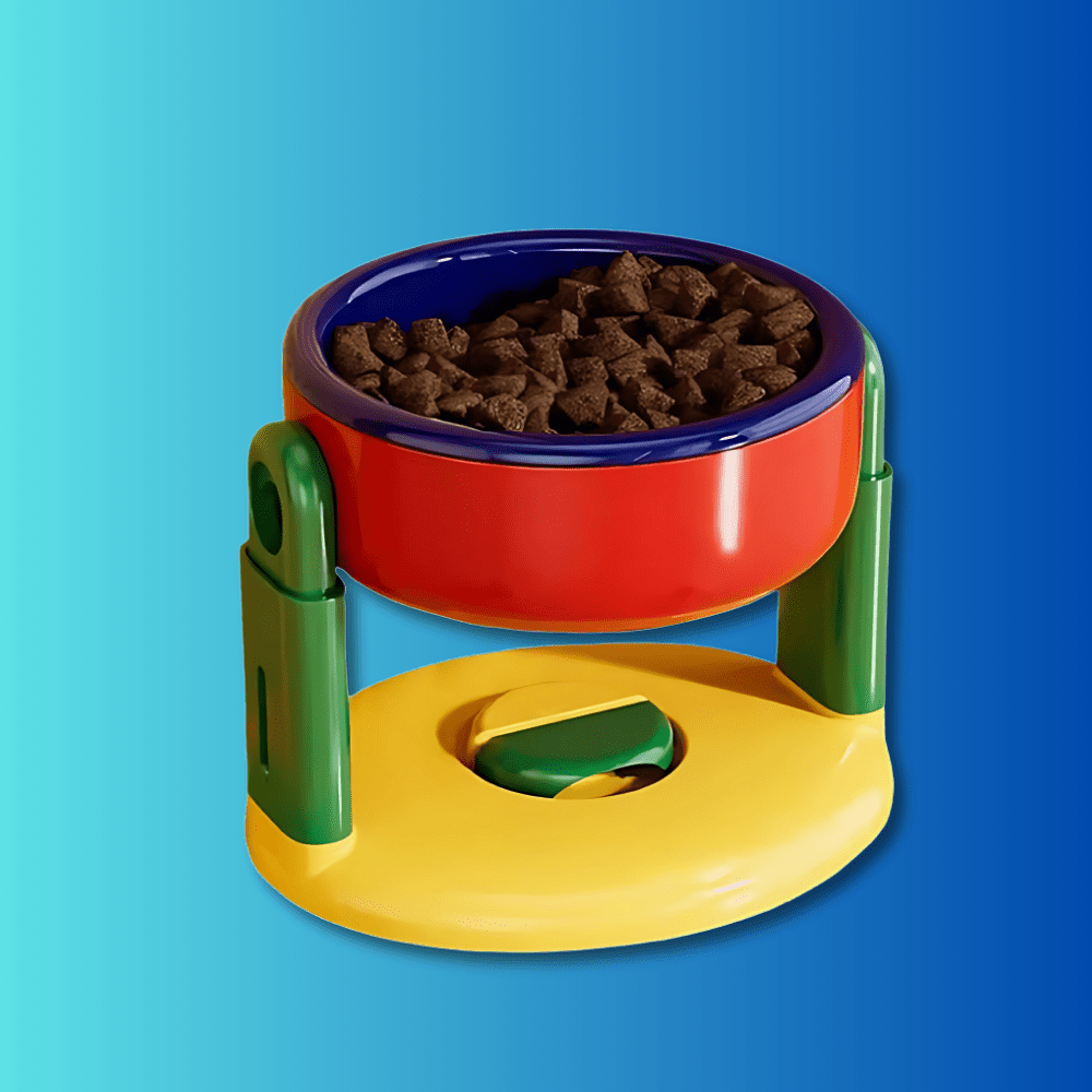 Gamelle pour chat ErgoBowl surélevée et réglable avec croquettes