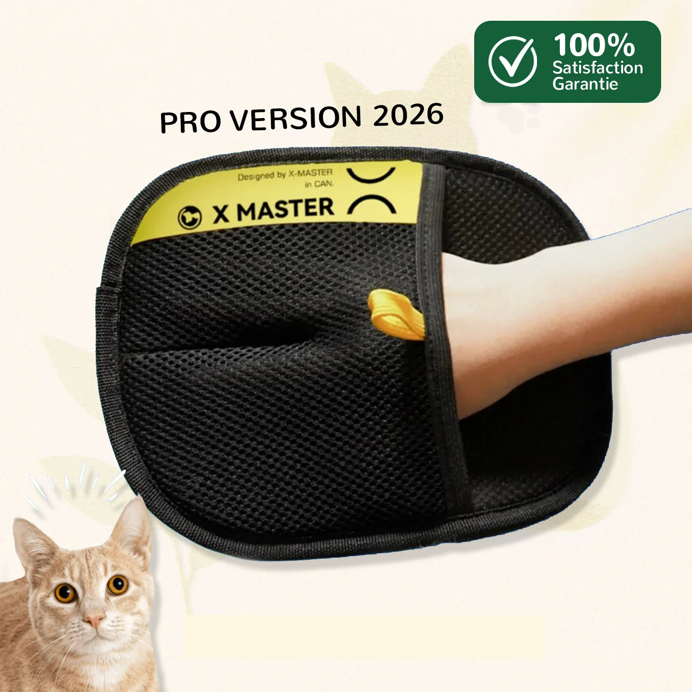 Gant anti-poils chat et chien PawsGlove version 2025 réutilisable et lavable