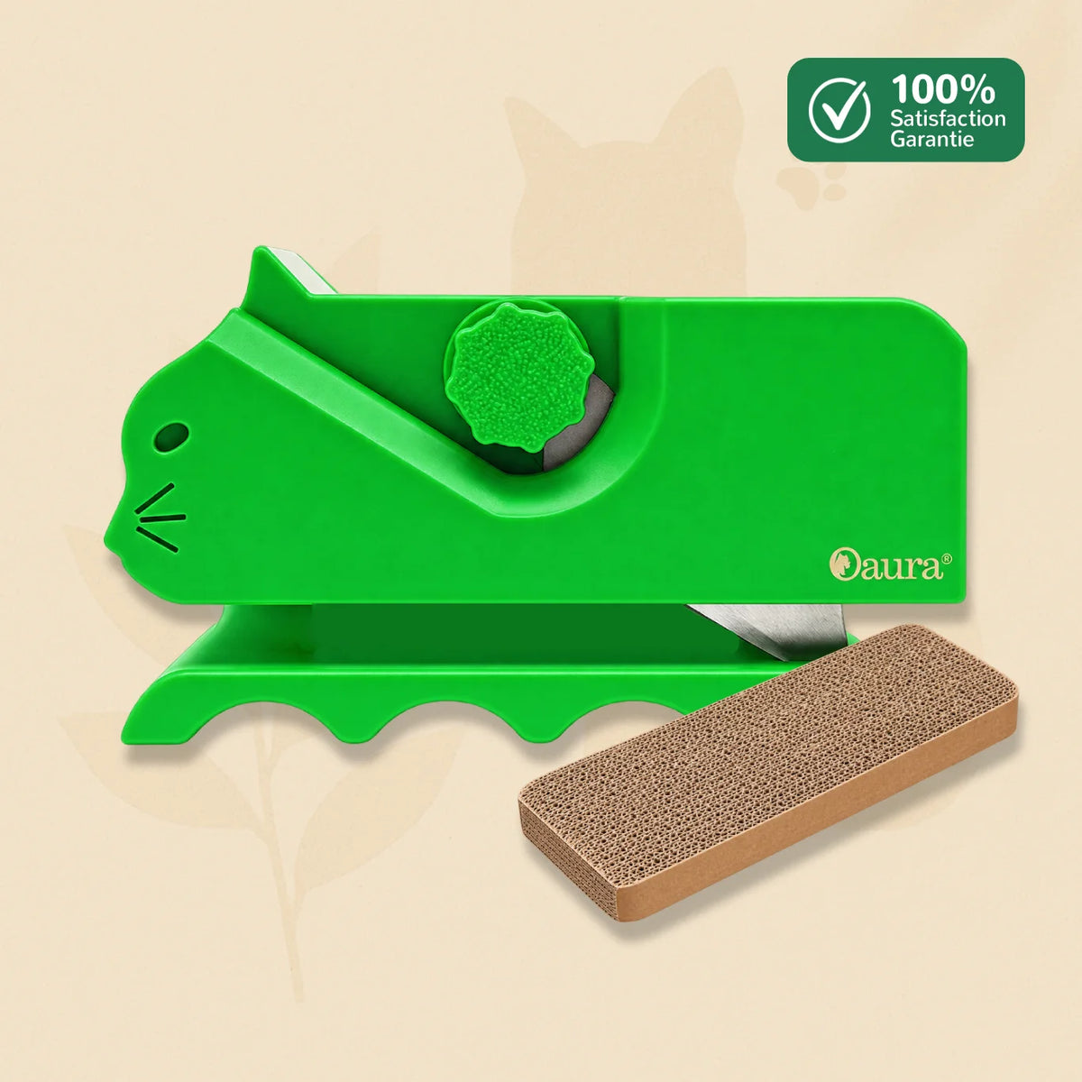 BricoChat vert - outil coupe carton chat DIY