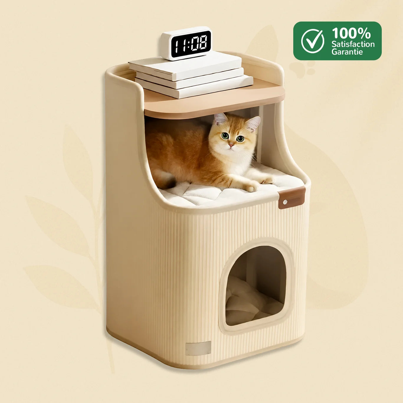 HavenCat griffoir design chat - niche fermée et perchoir 2-en-1