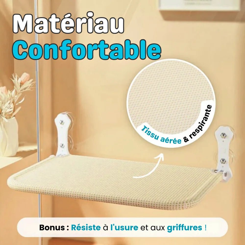 Hamac pour chat HamaCat en tissu respirant confortable et résistant aux griffures