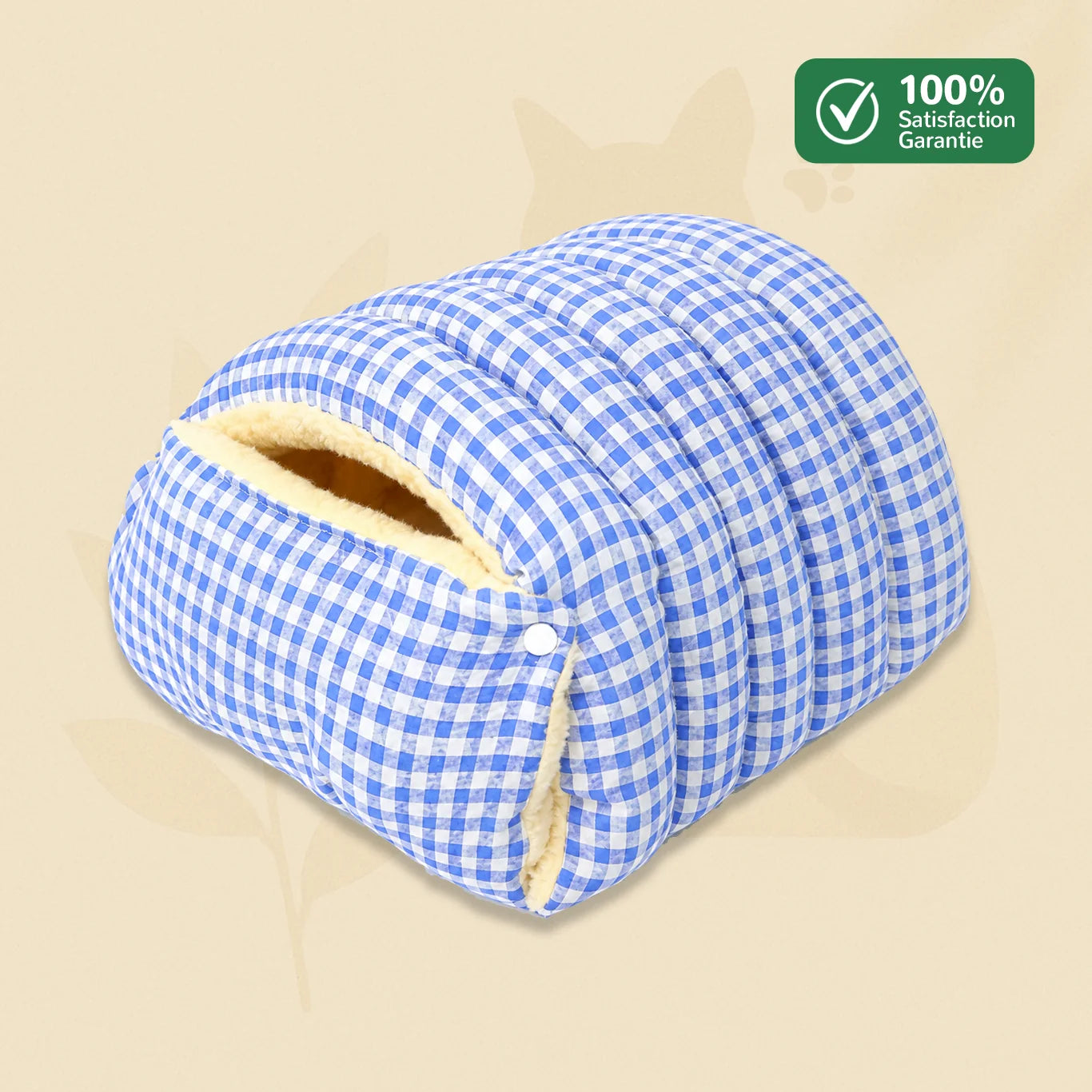 CosyNest niche pour chat grotte douillette bleue avec intérieur moelleux