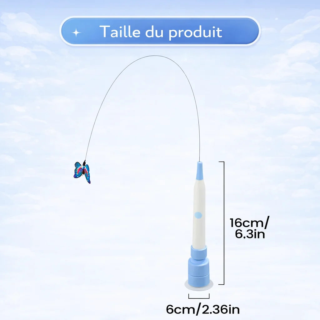 Dimensions du papillon interactif automatique pour chat FlutterPlay