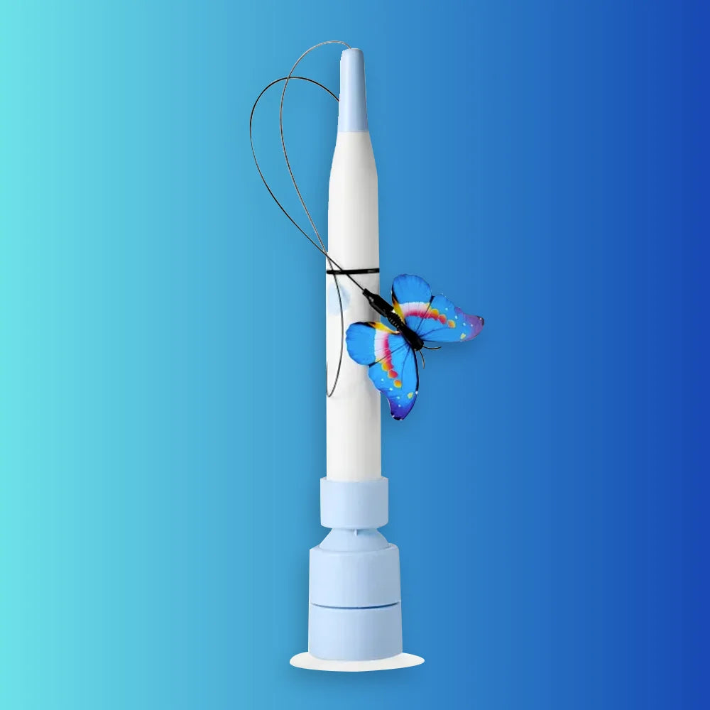 Papillon interactif automatique pour chat FlutterPlay modèle bleu