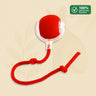 Balle automatique PawBall rouge avec corde pour chat