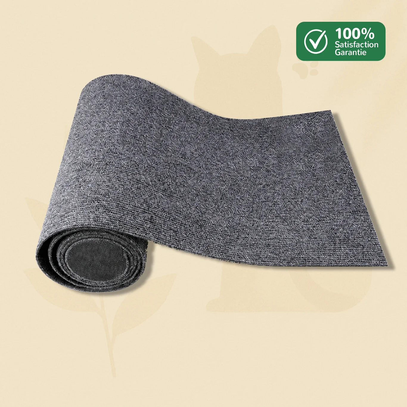 Rouleau gris du griffoir autocollant et découpable PolyGriffe pour chat