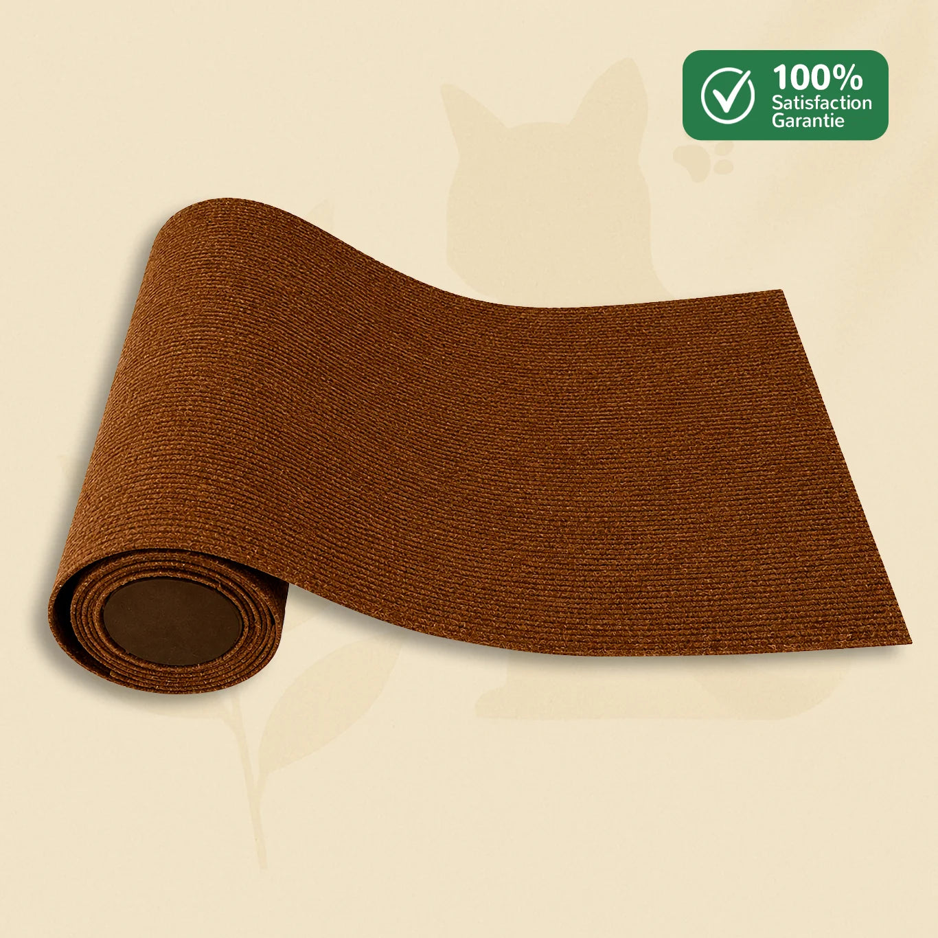 Rouleau marron du griffoir adhésif PolyGriffe pour chat