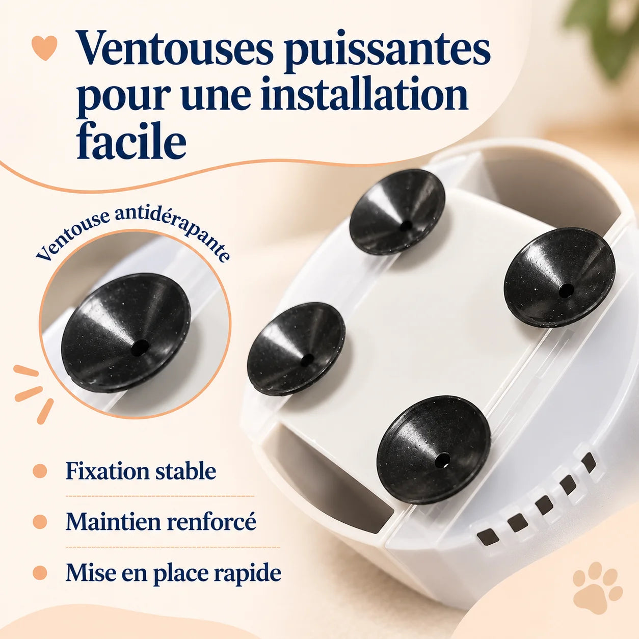 Ventouses antidérapantes de la pompe SMA-800 pour une fixation stable dans la fontaine