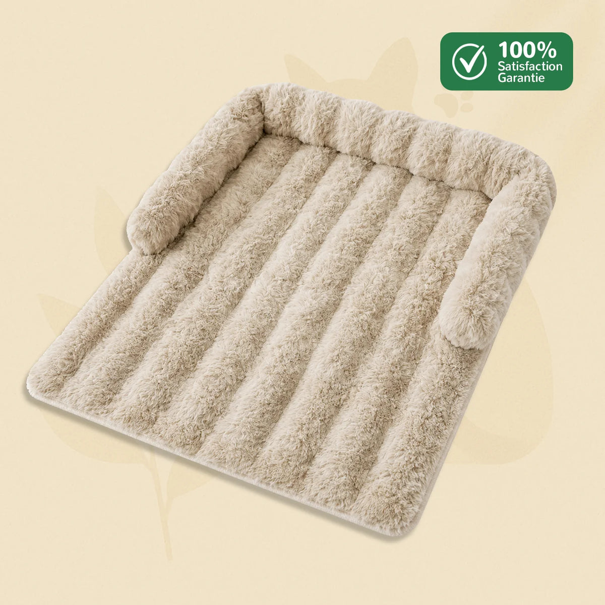 Protection de canapé beige CosyPaw, douce et antidérapante pour chat – Oaura