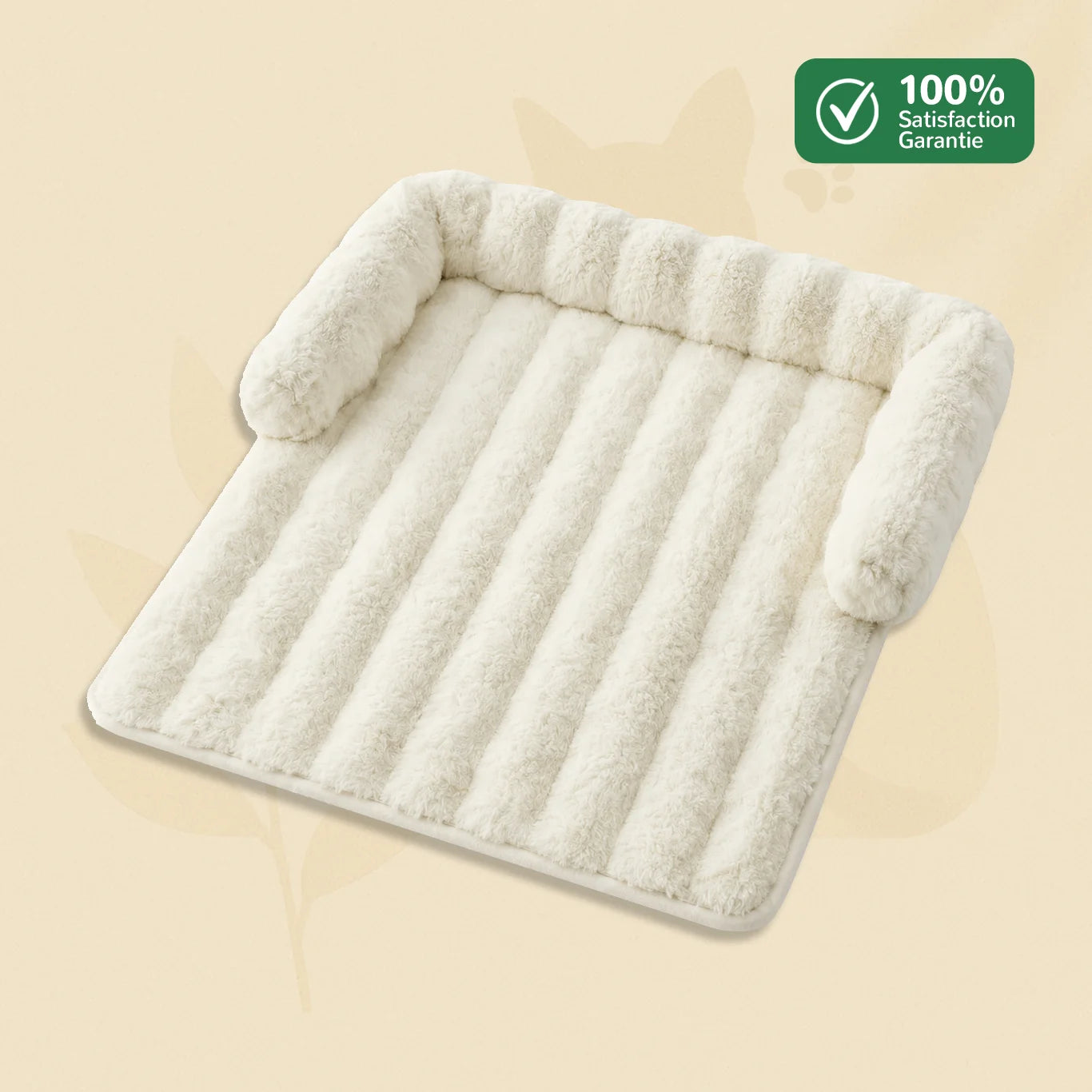 Protection de canapé blanche et moelleuse CosyPaw pour le confort du chat – Oaura