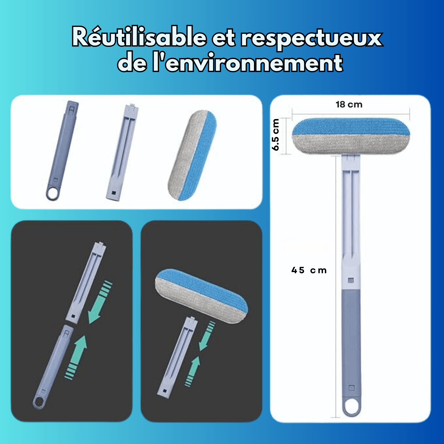 FurSweep - Ramasse Poil Chat 3-en-1 Réutilisable & Lavable - oaura