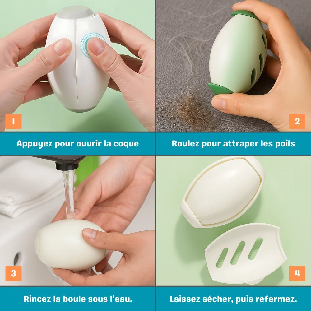 Furilo - Rouleau Anti Poil Réutilisable & Lavable - oaura