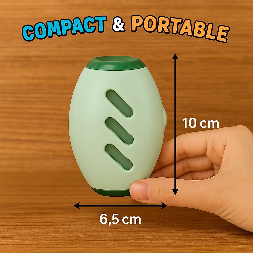 Dimensions de la roulette anti-poil Furilo : 10 cm de hauteur et 6,5 cm de largeur