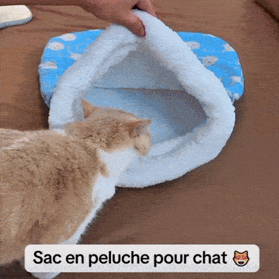 Sac de couchage pour chat CosyFélin avec cocon douillet et intérieur chaud