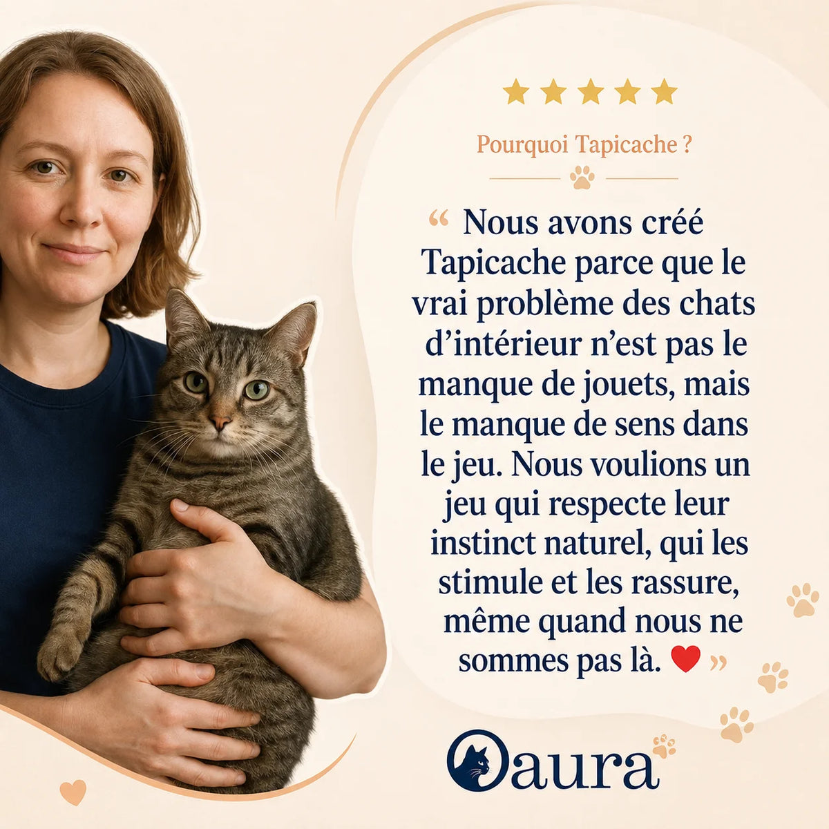 TapiCache stimule l'instinct de chasse naturel du chat d'intérieur - jouet cache-cache sous tapis